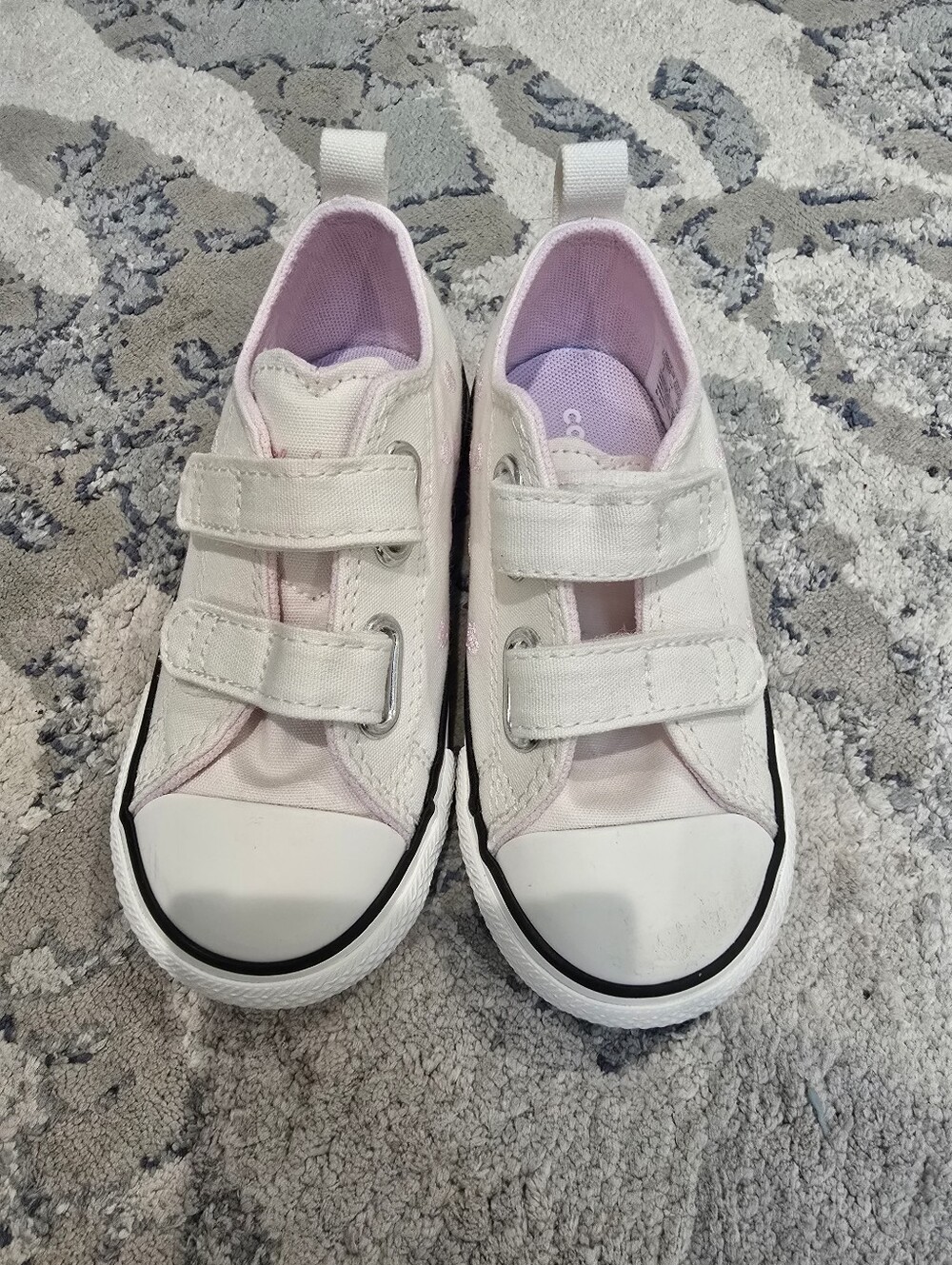New Kids Low-Top Canvas Velcro Sneakers 8c
